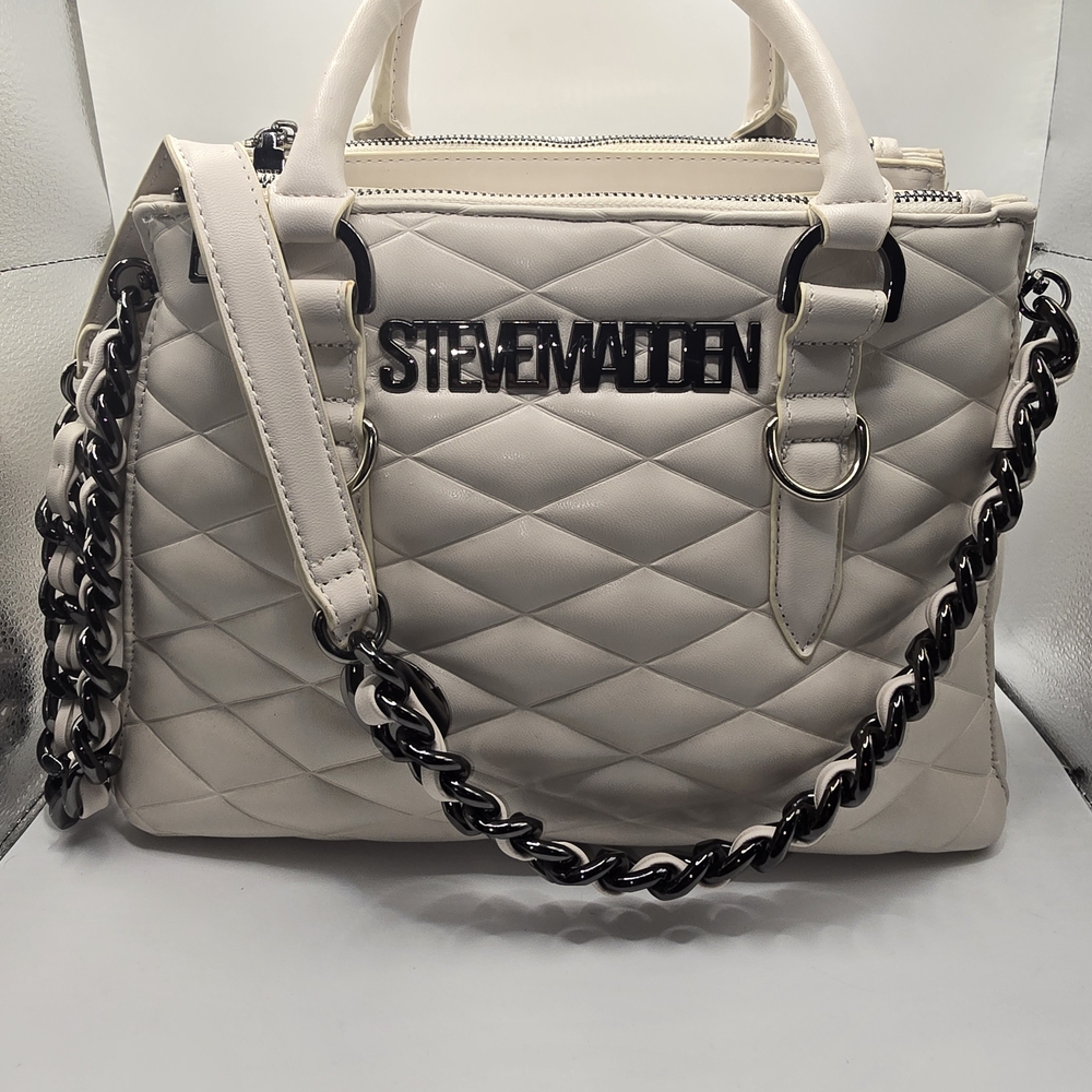 Steve Madden White Quilted Women's Bag